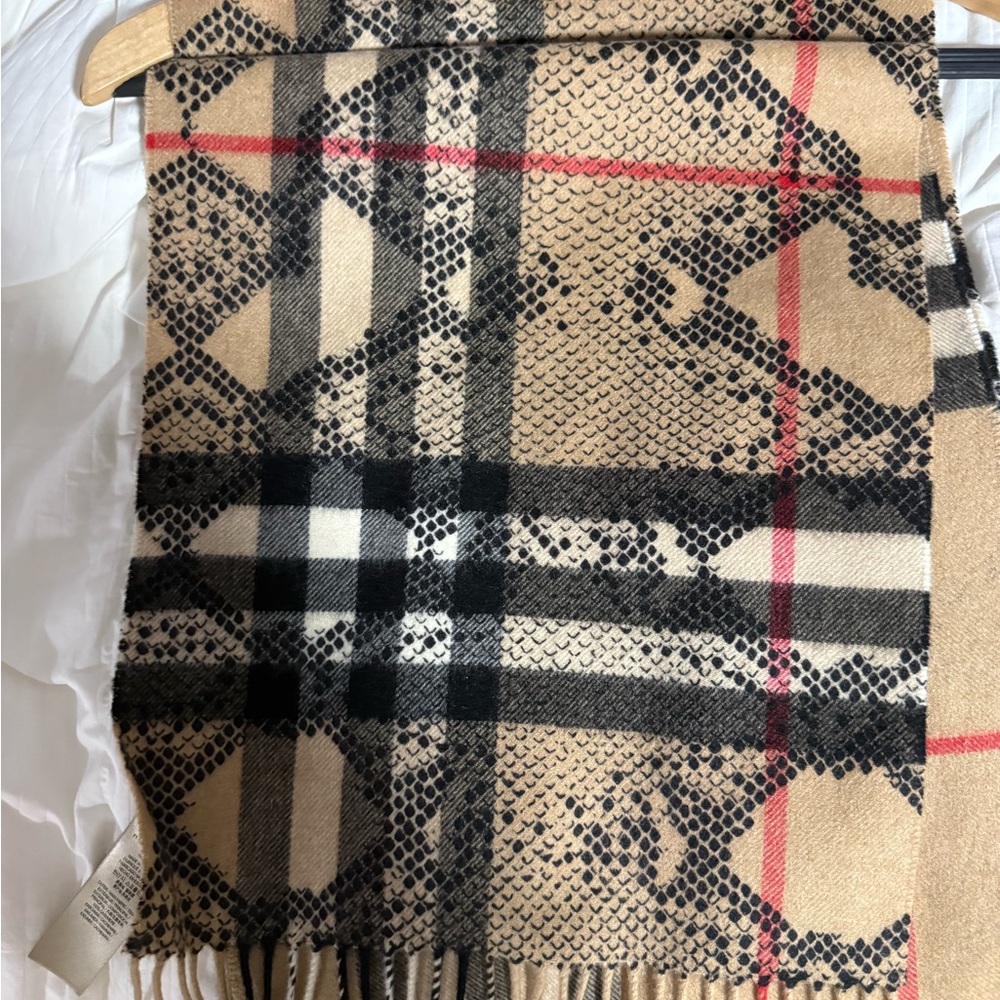 Burberry Check Cashmere Scarf (reversible)